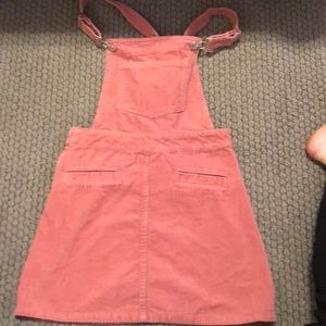H&M pink corduroy overall skirt